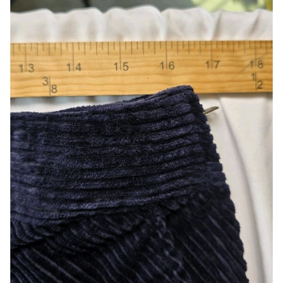 Talbots Skirt Womens 12 Navy Blue Corduroy Pockets Casual Career - Picture 3 of 10